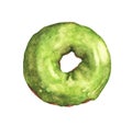 Watercolor painting of donut isolated on white background Royalty Free Stock Photo