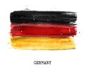 Watercolor painting flag of Germany . Vector Royalty Free Stock Photo