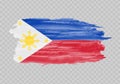 Watercolor painting flag of Philippines