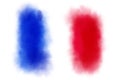 Watercolor painting of the french flag Tricolore Royalty Free Stock Photo