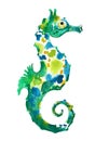 Green seahorse