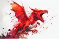 Red Dragon portrait Welsh flag Wales