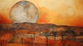 Desert Dreams: A Serene Abstract Mixed Media Painting