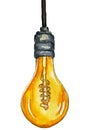 Watercolor painting of a lightbulb. Royalty Free Stock Photo