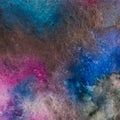 Watercolor painting space background, Abstract galaxy watercolor hand painting,Cosmic nNight with star textured background