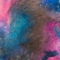 Watercolor painting space background, Abstract galaxy watercolor