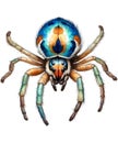 Watercolor painting of a spider. Ai-generated