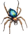 Watercolor painting of a spider. Ai-generated