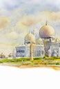 Sheikh Zayed Grand Mosque in Abu Dhabi, United Arab Emirates Royalty Free Stock Photo