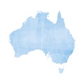Watercolor painting vector map of Australia