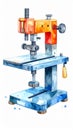 Watercolor Painting of a Vintage Drill Press Royalty Free Stock Photo