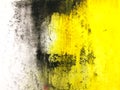 Watercolor yellow and black abstract hand drawn. isolated white background .wet on wet style.