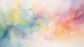 Abstract Watercolor Art Print In Delicate Chromatics Royalty Free Stock Photo