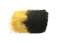 Watercolor paintng golden and black abstract hand drawn. isolated white background .wet on wet style. Royalty Free Stock Photo