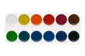 Watercolor paints palette