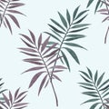 Watercolor palm tree leaf seamless pattern Royalty Free Stock Photo