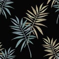 Watercolor palm tree leaf seamless pattern Royalty Free Stock Photo