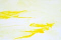 Watercolor on paper background, art abstract yellow watercolor painting, color ink drop,  in marble pattern textured design on Royalty Free Stock Photo