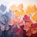 Watercolor pastel background crafted from fallen autumn leaves, artistic beauty Royalty Free Stock Photo