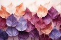 Watercolor pastel background crafted from fallen autumn leaves, artistic beauty Royalty Free Stock Photo