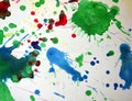 Watercolor pastel blue red spots, contrast shapes background in pastel hues Royalty Free Stock Photo