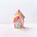 Watercolor of Pastel candy miniature