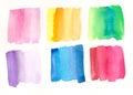 Watercolor pastel colroful background, labels