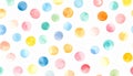Watercolor Pastel Dots Pattern on White Background Royalty Free Stock Photo