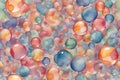 watercolor pastel Rainbow soap bubble