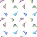 Watercolor pattern birds