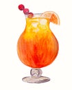 Watercolor drawing of cold drinks