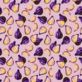 Watercolor pattern with figs