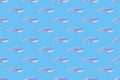 Watercolor pattern illustration, blue whale, cute, gentle,