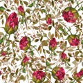 Pattern with peonies