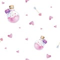 watercolor pattern pink elixir glass