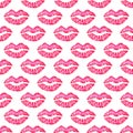 Watercolor kiss pattern