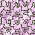 Watercolor pattern snake, exotic watercolor background , snake halloween background.