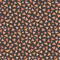 Watercolor peach triangles pattern on a gray background