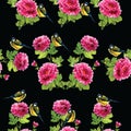 Watercolor peonies pattern