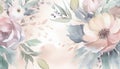 Watercolor peony bouquet adds elegance to decor generative AI