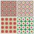 Watercolor Peranakan Patterns Royalty Free Stock Photo