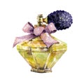 Watercolor perfume isolated