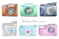 Watercolor photo camera