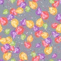 Watercolor physalis seamless pattern. autumn berry illustration. botanical background. Seamless pattern with hand drawn watercolor