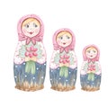 Watercolor picture of wooden folding toy