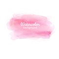 Watercolor pink abstract hand painted background. Watercolor vec Royalty Free Stock Photo