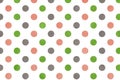 Watercolor pink, green and grey polka dot background. Royalty Free Stock Photo