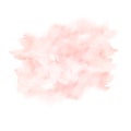 Watercolor pink paint texture isolated on white background.