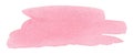 Watercolor pink splash isolated on white background Royalty Free Stock Photo