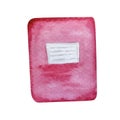 Watercolor pink thin notebook